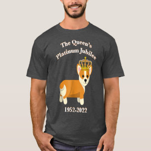 Die Königin Platinum Jubilee Corgi mit dem Kronenh T-Shirt