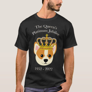 Die Königin Platinum Jubilee Corgi mit dem Kronenh T-Shirt