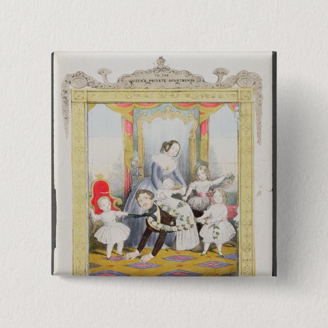 Die Königin und der Prinz Albert zu Hause Button (Vorderseite)
