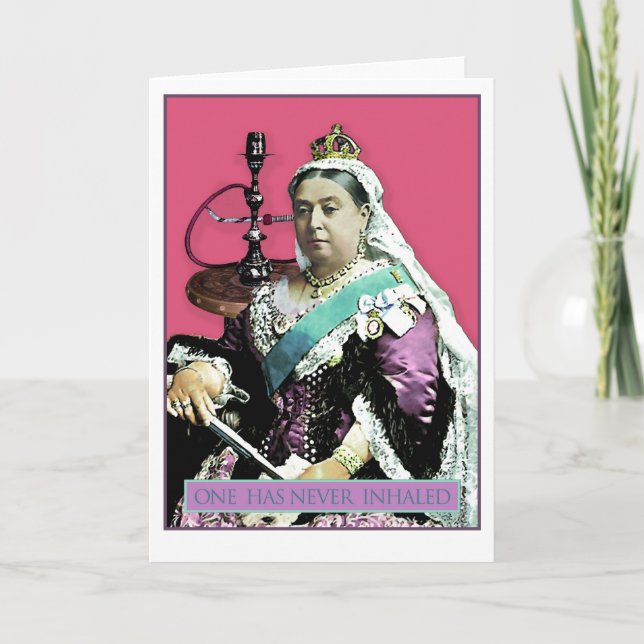 Die Königin und die Hookah Karte (Vorderseite)