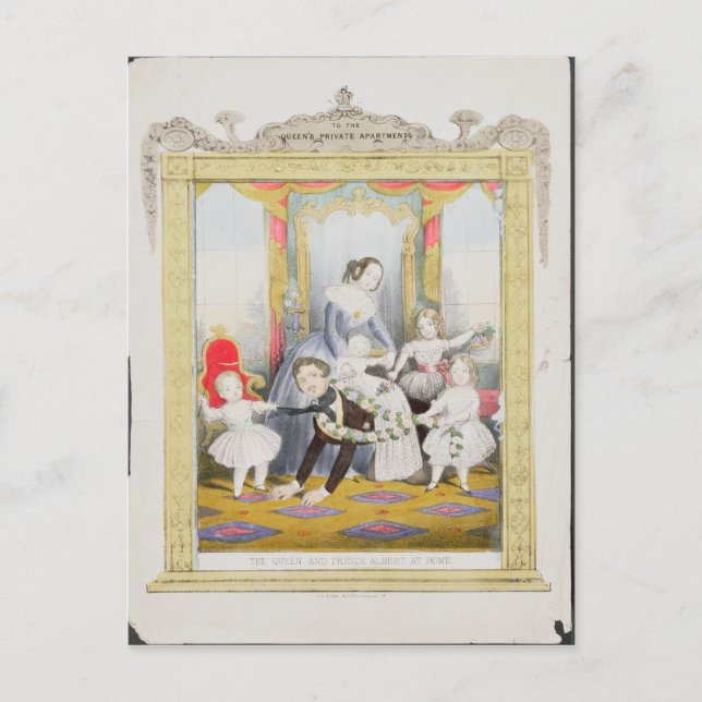 Die Königin und Prinz Albert auf der Zuhause Postkarte (Vorderseite)
