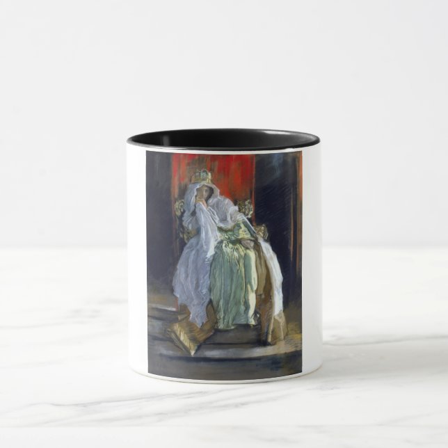 Die Königin von Dänemark (von Edwin Austin Abbey) Tasse (Zentrum)