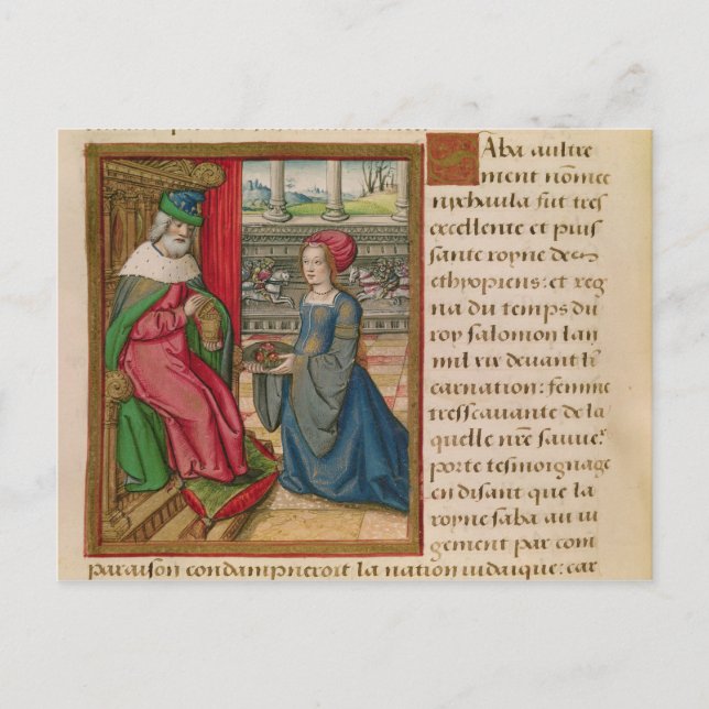 Die Königin von Sheba Postkarte (Vorderseite)