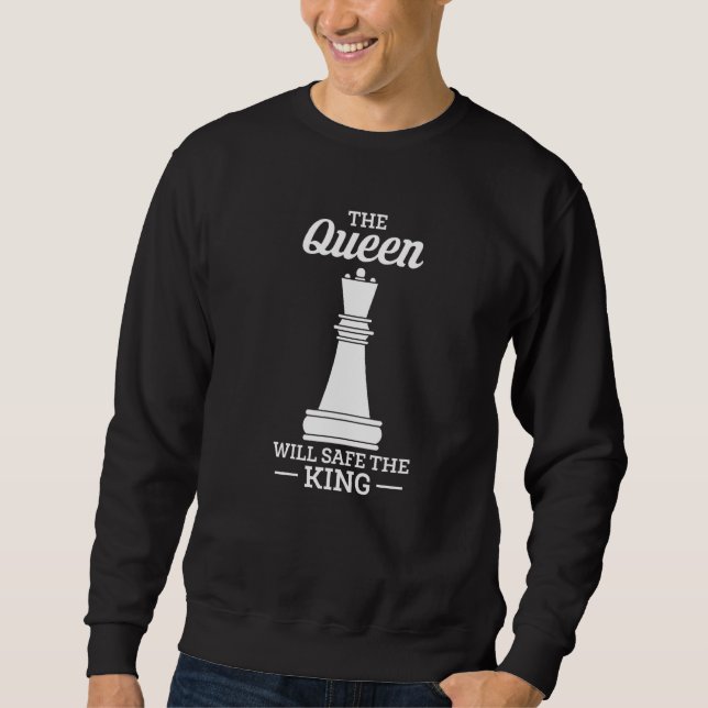 Die Königin wird den King-Schach-Spieler absichern Sweatshirt (Vorderseite)