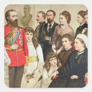 Die königliche Familie, 1880 Quadratischer Aufkleber