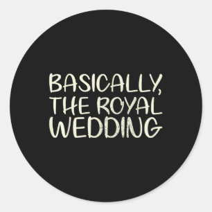 Die königliche Hochzeitsheirat-Gestaltung für Br Runder Aufkleber