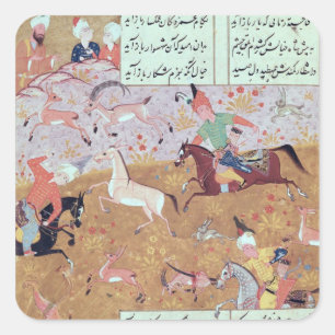 Die königliche Jagd Quadratischer Aufkleber