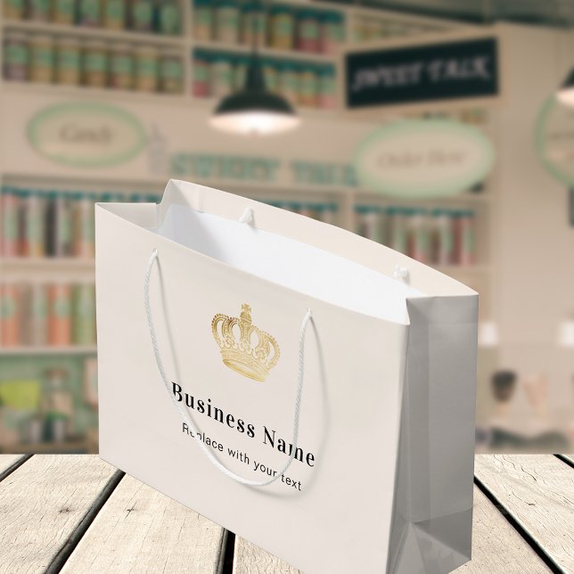 Die königliche Krone der beigen Wirtschaft Große Geschenktüte (Von Creator hochgeladen)