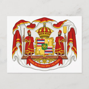 Die königliche Wappen des Königreichs Hawaii Postkarte