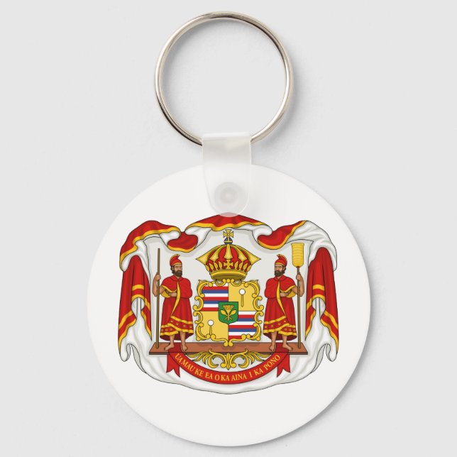 Die königliche Wappen des Königreichs Hawaii Schlüsselanhänger (Vorderseite)