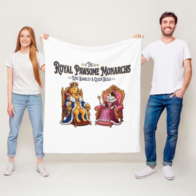 Die königlichen Pfoten-Monarchen Fleecedecke (Beispiel)