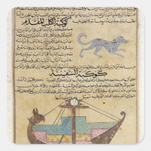 Die Konstellationen des Hundes und des Kiels Quadratischer Aufkleber