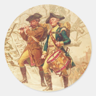 Die Kontinente von Frank Blackwell Mayer 1875 Runder Aufkleber