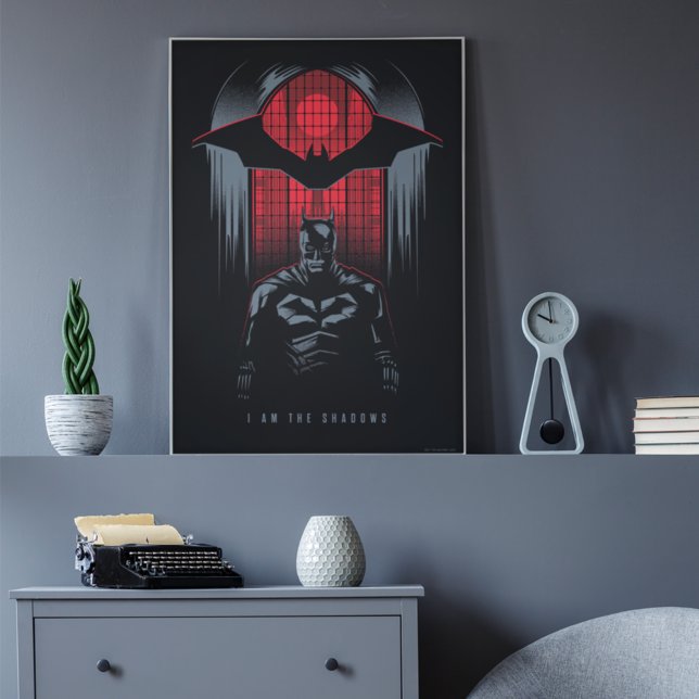 Die Kontur des Batman Window Pane Poster (Von Creator hochgeladen)