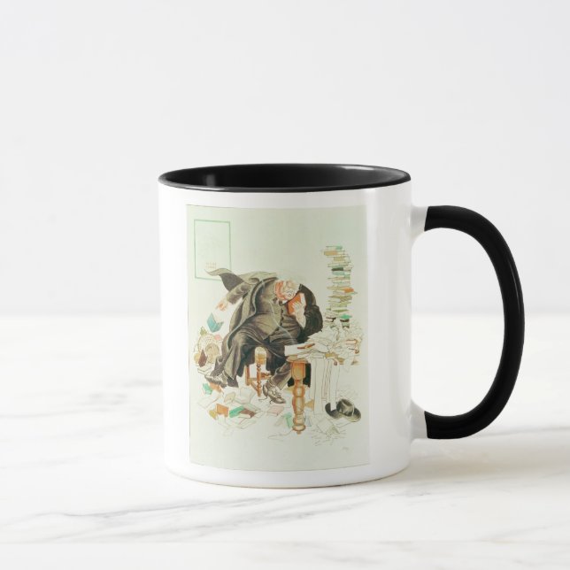 Die Kontur Sanity Satirical Cartoon Tasse (Rechts)