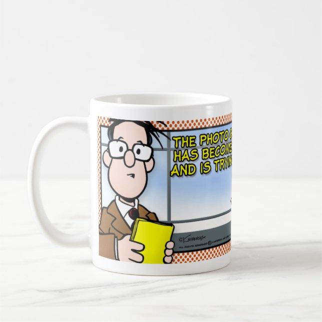 Die Kopiermaschine Kaffeetasse (Links)