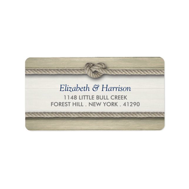 Die Kopplung der bekannten rustikalen Hochzeit Adressaufkleber (Vorne)