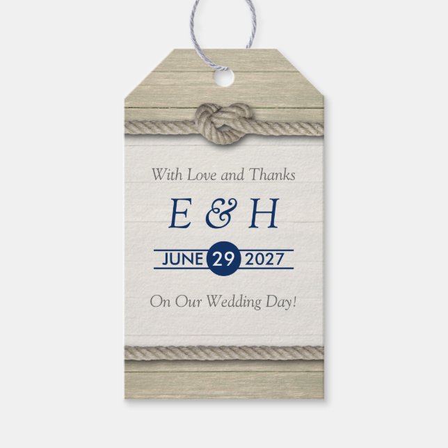 Die Kopplung der bekannten rustikalen Hochzeit Geschenkanhänger (Vorderseite)