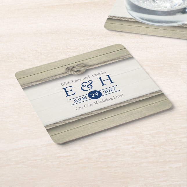 Die Kopplung der bekannten rustikalen Hochzeit Rechteckiger Pappuntersetzer (angewinkelt)