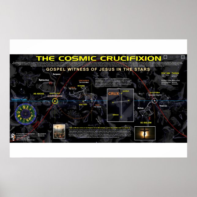 Die kosmische Kreuzigung Poster (Vorne)