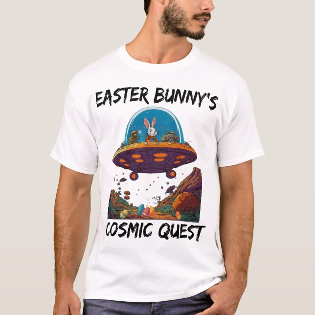 Die kosmische Quest des Osterhasen T-Shirt (Vorderseite)