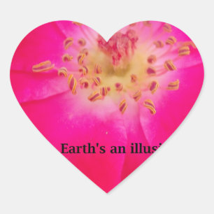 Die kosmische Rose: Das Täuschungsdesign der Natur Herz-Aufkleber