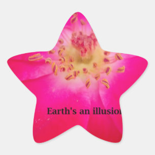 Die kosmische Rose: Das Täuschungsdesign der Natur Stern-Aufkleber