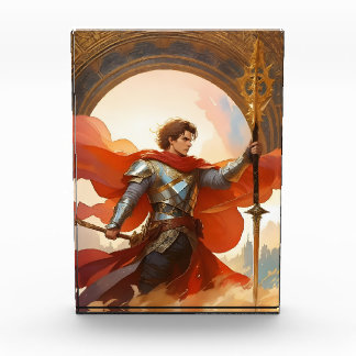 Die Kosten des Triumphs Drachen-Slayer-Ritter-Fant Fotoblock
