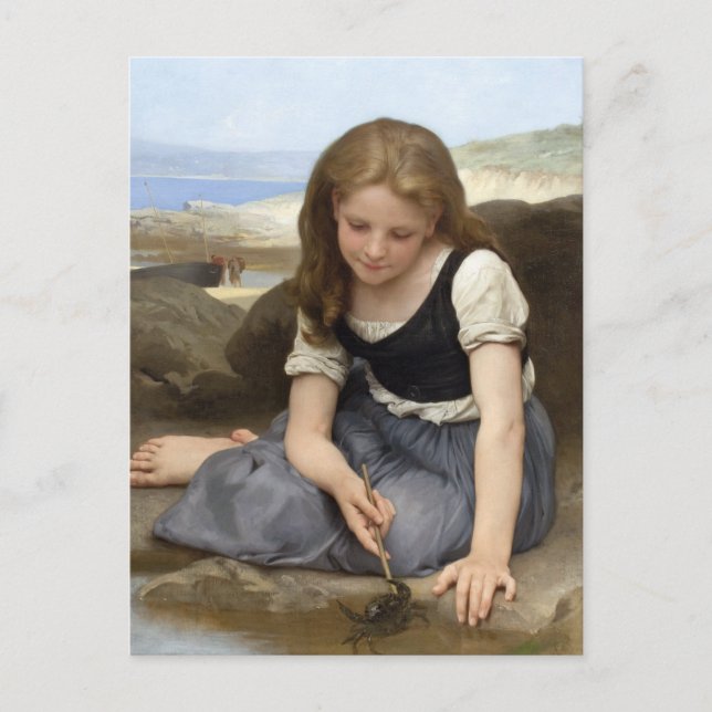 Die Krabbe von William-Adolphe Bouguereau Postkarte (Vorderseite)