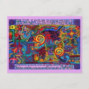 Die Kraft des Glaubens The Power of Faith Inspirat Postkarte