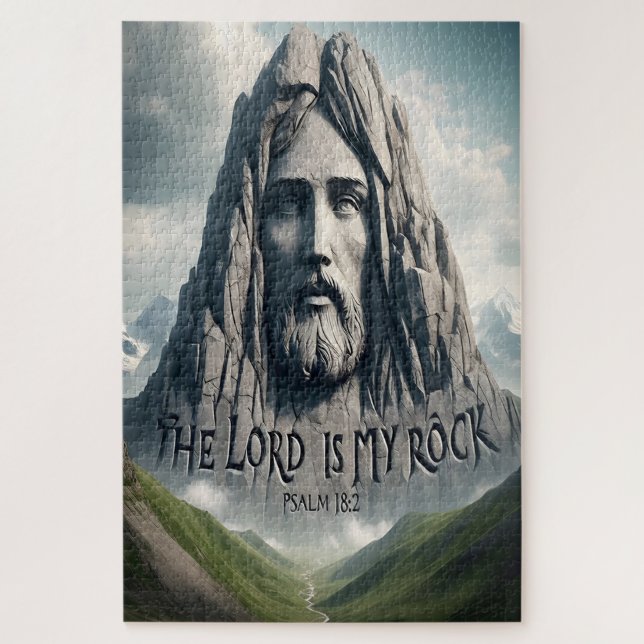 Die Kraft meiner Errettung ist der Herr mein Stein Puzzle (Vertikal)