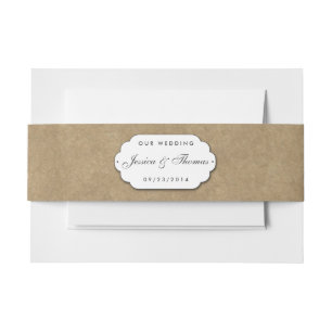 Die Kraft & Spitzen-Hochzeitskollektion Einladungsbanderole