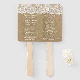 Die Kraft & Spitzen-Hochzeitsprogramme Fächer