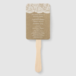 Die Kraft & Spitzen-Hochzeitsprogramme Fächer