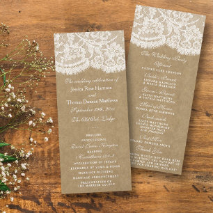 Die Kraft & Spitzen-Hochzeitsprogramme Programm