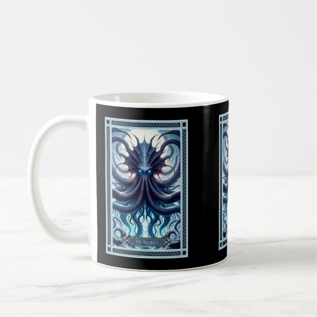 Die Kraken-Tarot-Karte Kaffeetasse (Links)