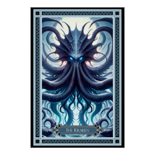 Die Kraken-Tarot-Karte Poster
