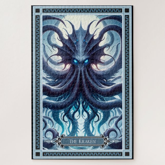 Die Kraken-Tarot-Karte Puzzle (Vertikal)