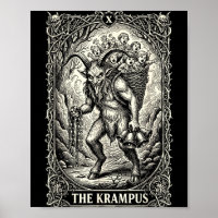 Die Krampus-Tarotkarte Goth Schwarze Pyjama-Hexe C