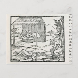 Die Kranken heilen, die Eingeborenen von Hispaniol Postkarte