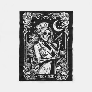 Die Krankenversicherung Skeleton Tarot Card Die so Fleecedecke