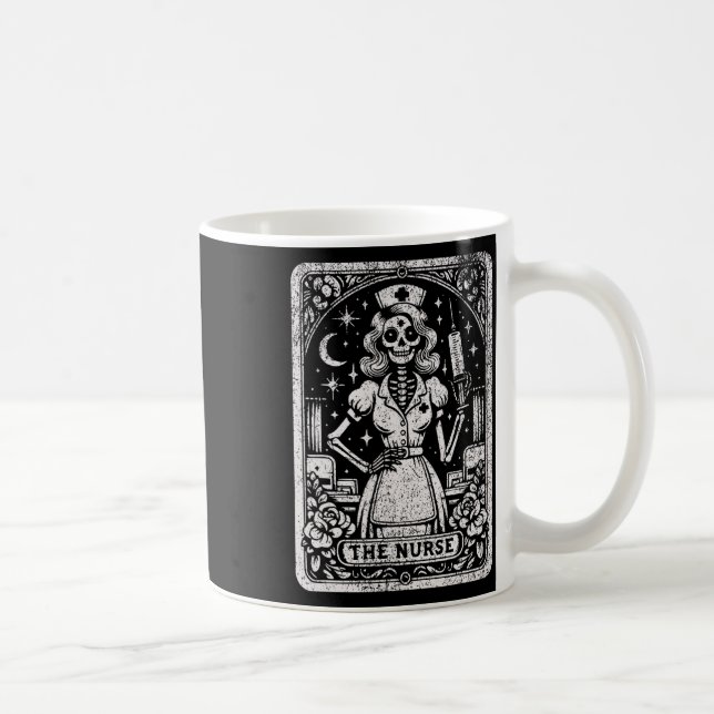 Die Krankenversicherung Skeleton Tarot Card Die so Kaffeetasse (Rechts)