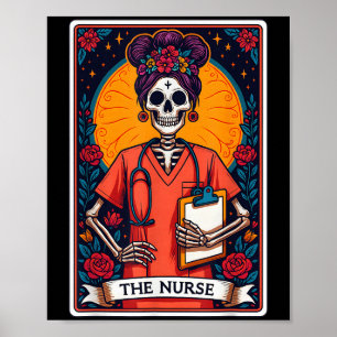 Die Krankenversicherung Skeleton Tarot Card Die so Poster