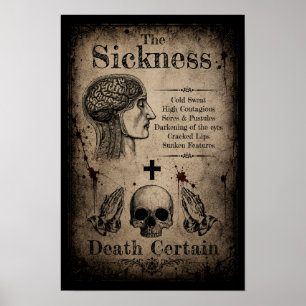 Die Krankheit – viktorianischer Pest-Horror-Medizi Poster