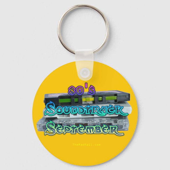 Die Krasse Mall "80er Soundtrack Sept" Button-Stil Schlüsselanhänger (Vorderseite)
