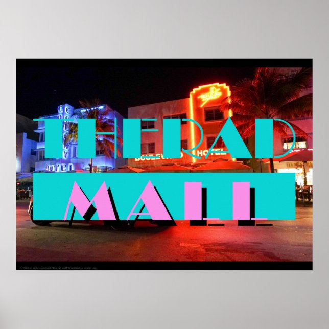 Die Krasse Mall "MIAMI: Nights" 20" x 28" Poster (Vorne)