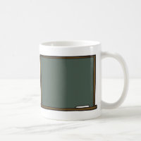 Die Kreide-Brett-Tasse des leeren Lehrers