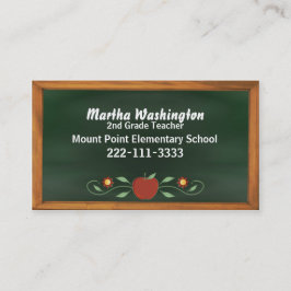 Die Kreide-Brett-Visitenkarte des Lehrers Terminkarte