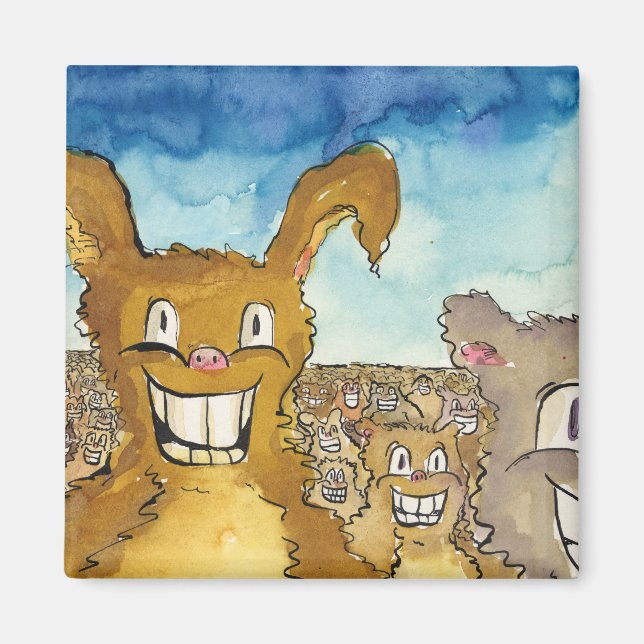 Die Kreter kommen Cartoon Magnet (Vorne)