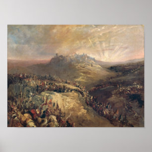 Die Kreuzfahrer vor Jerusalem Poster